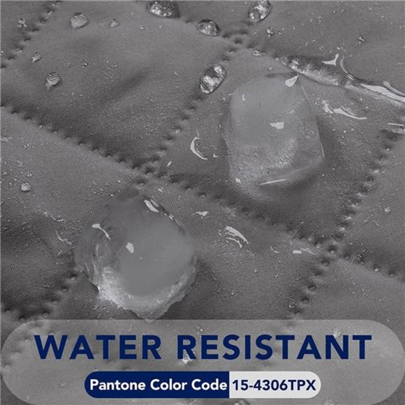 Washable Couch Cover with Non Slip Foam and Elastic Straps(Sofa, Gray/LightGray) - Picture 4 of 6